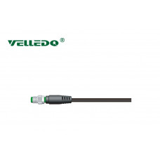 Соединитель кабельный VELLEDQ M8-M04T-2.0PVC/BK (вилка)