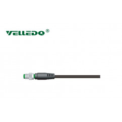 Соединитель кабельный VELLEDQ M8-M04T-10.0PVC/BK (вилка)