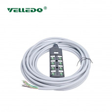 Распределительная коробка VELLEDQ M12-A3-8K4P-10.0PVC/GY